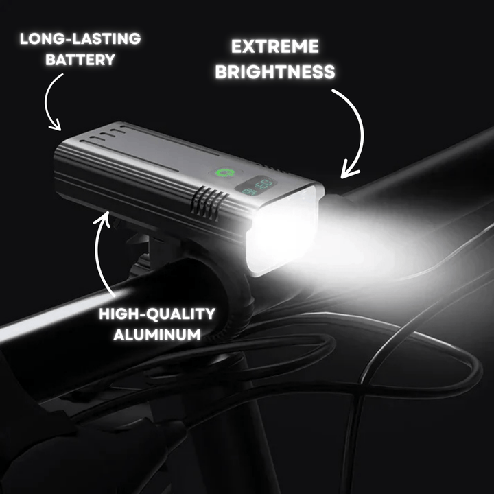 Lisslune | ROADGLOW X – 5000 Lumen Bike Light with 12 LEDs & USB-C Rechargeable Battery