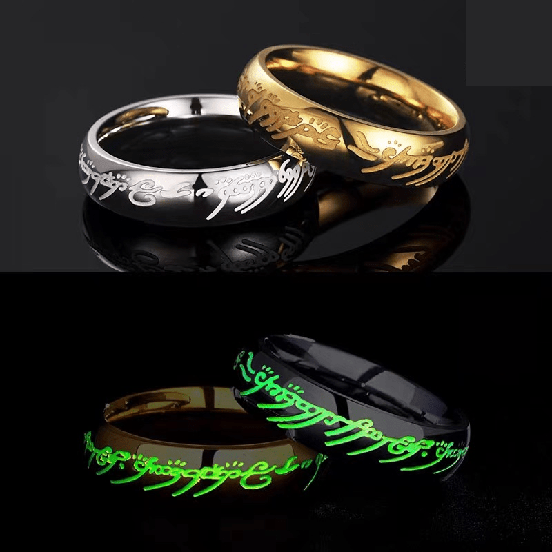 Lisslune | Luminous Engraved Ring – Glow-in-the-Dark Jewelry for Positivity & Happiness