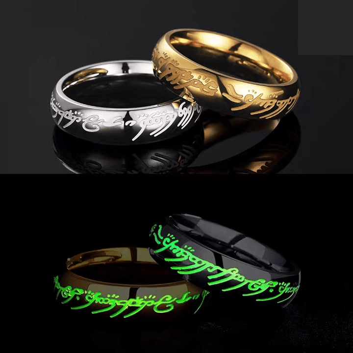 Lisslune | Luminous Engraved Ring – Glow-in-the-Dark Jewelry for Positivity & Happiness
