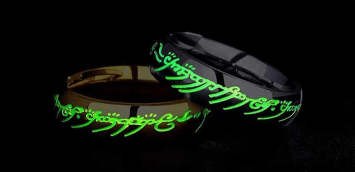 Lisslune | Luminous Engraved Ring – Glow-in-the-Dark Jewelry for Positivity & Happiness