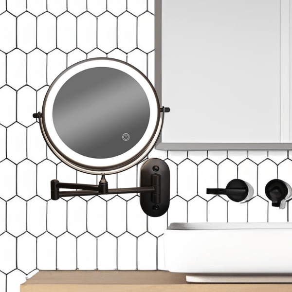 Lisslune | LUMIVIEW – Rechargeable LED Magnifying Mirror with Touch Control