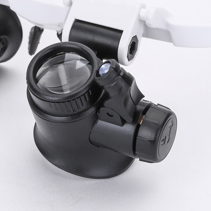 Lisslune | LUMIVISOR – Adjustable LED Magnifying Glasses with 8x–23x Zoom