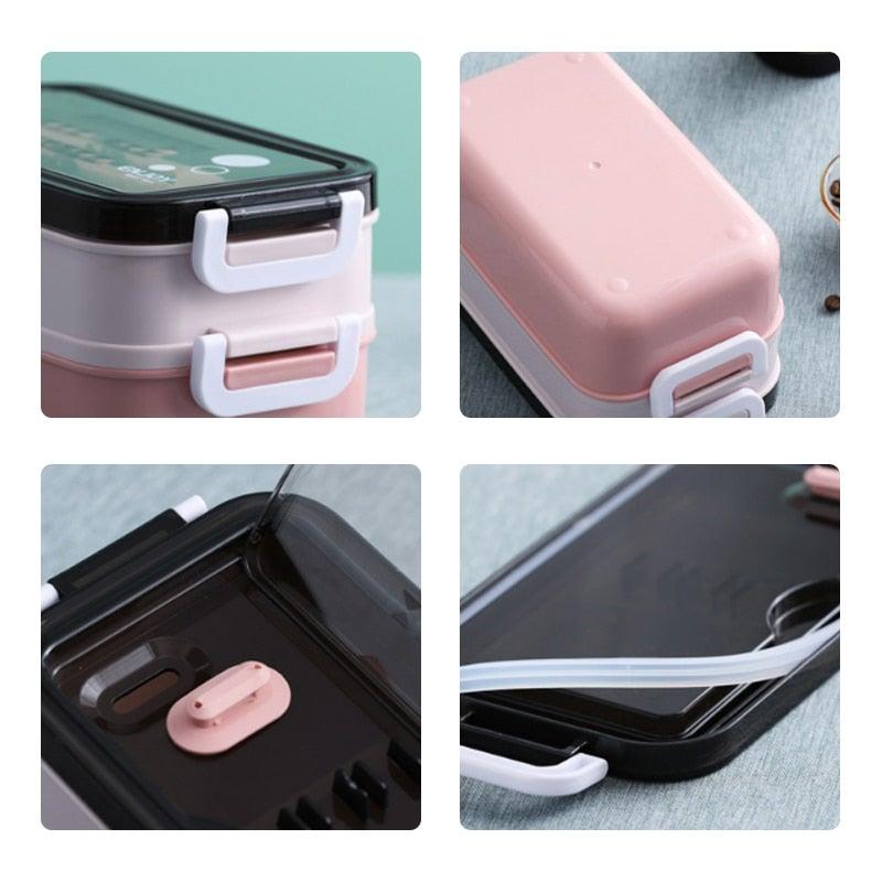Lisslune | Stainless Steel Double Layer Insulated Cutlery Lunch Box