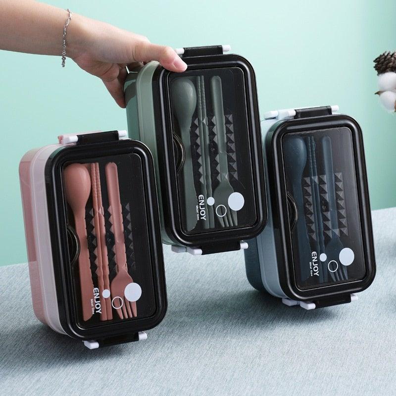 Lisslune | Stainless Steel Double Layer Insulated Cutlery Lunch Box