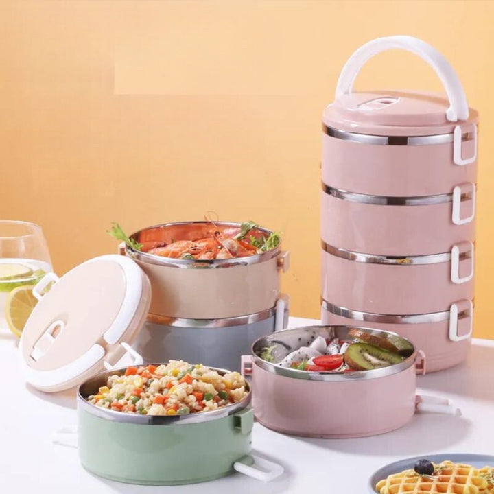 Lisslune | Heat Insulated Lunch Box | Keeps Food Hot for 6 Hours, Leak-Proof & Ideal for Work, School, and Picnics