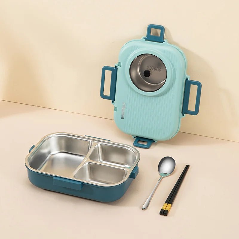 Lisslune | LUNCHMATE – Stainless Steel Lunch Box with 3 Compartments for Fresh & Organized Meals