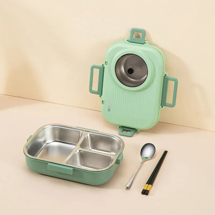 Lisslune | LUNCHMATE – Stainless Steel Lunch Box with 3 Compartments for Fresh & Organized Meals