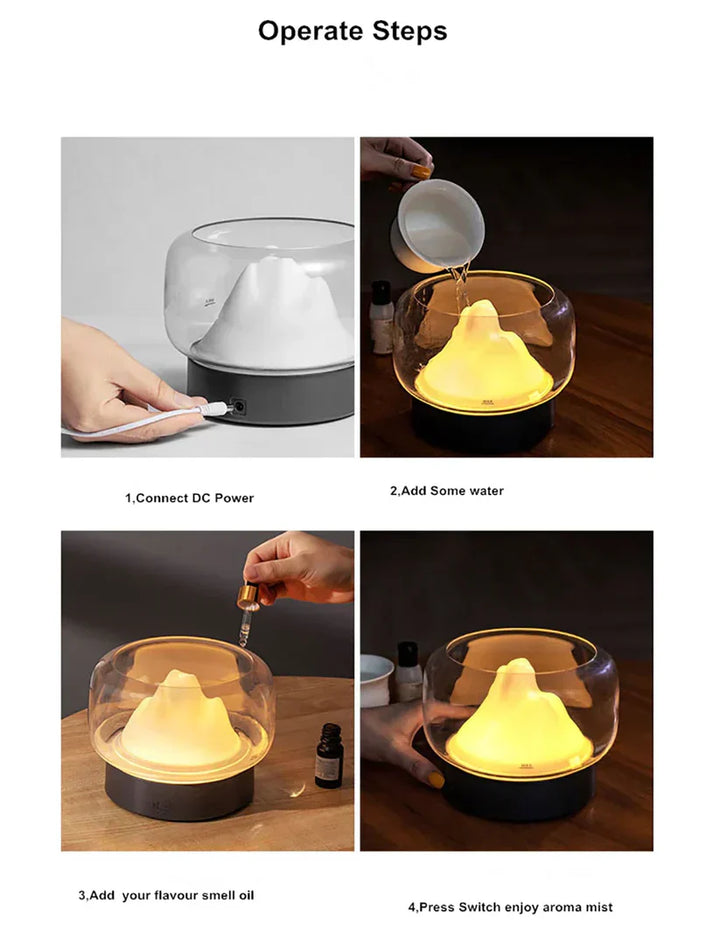 Lisslune | Luxe Aroma Diffuser with LED Lighting - AromaGlow