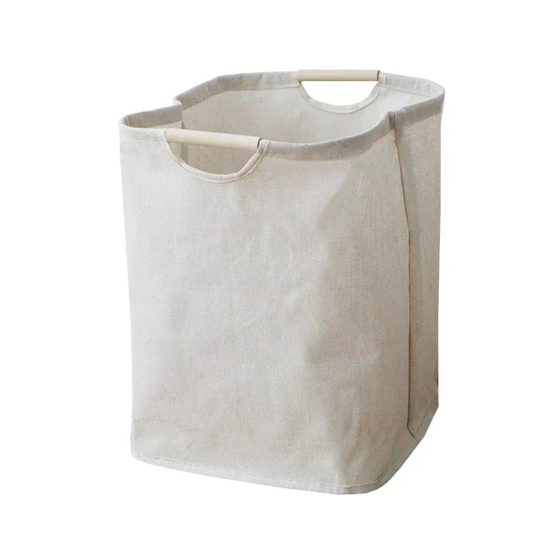 Lisslune | LuxeFold Hamper – Elegant Cotton-Linen Laundry Organizer