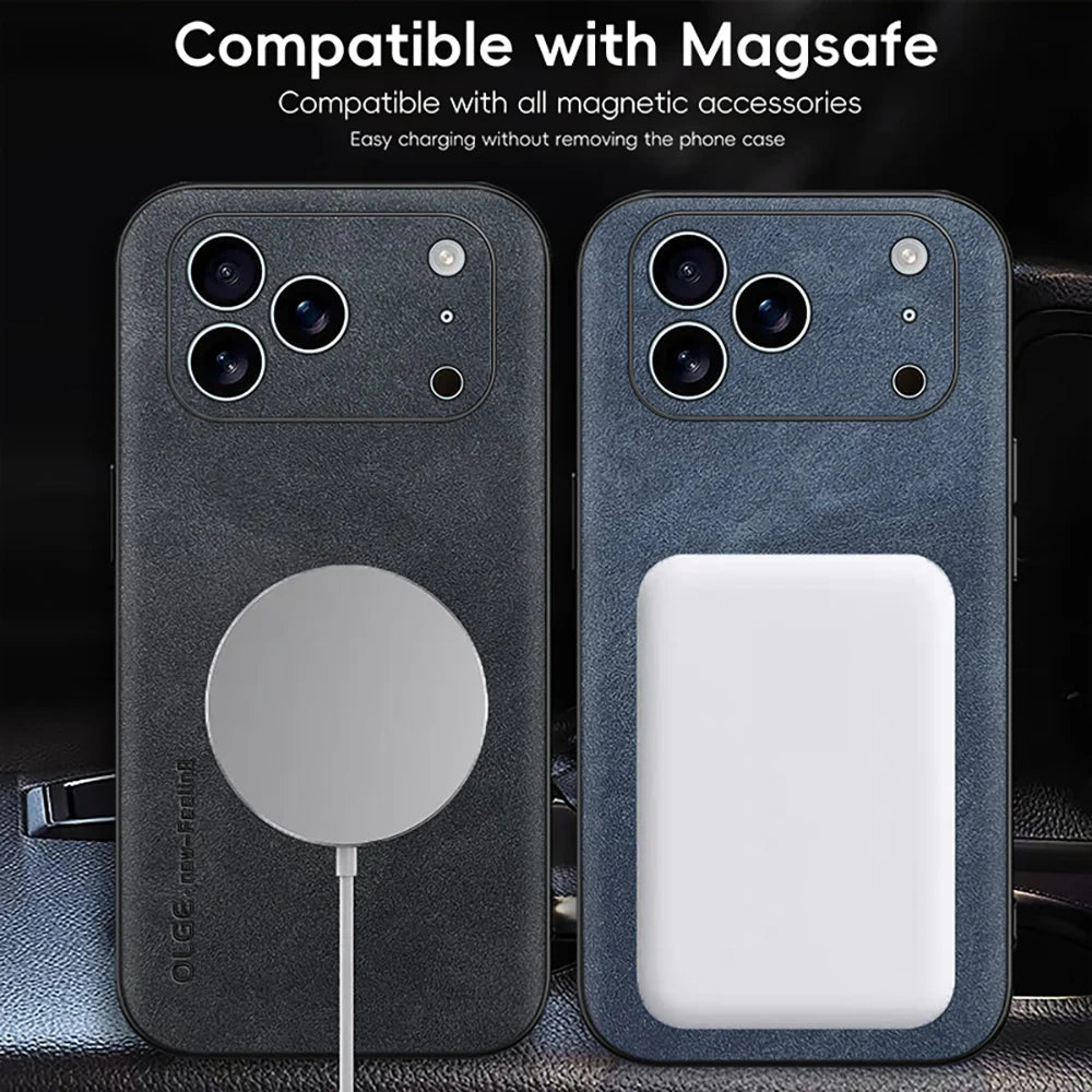 Lisslune | LUXEGUARD – Premium Leather Phone Case with MagSafe for iPhone