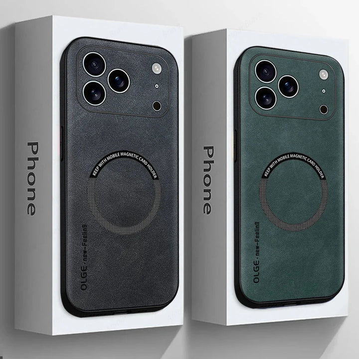 Lisslune | LUXEGUARD – Premium Leather Phone Case with MagSafe for iPhone