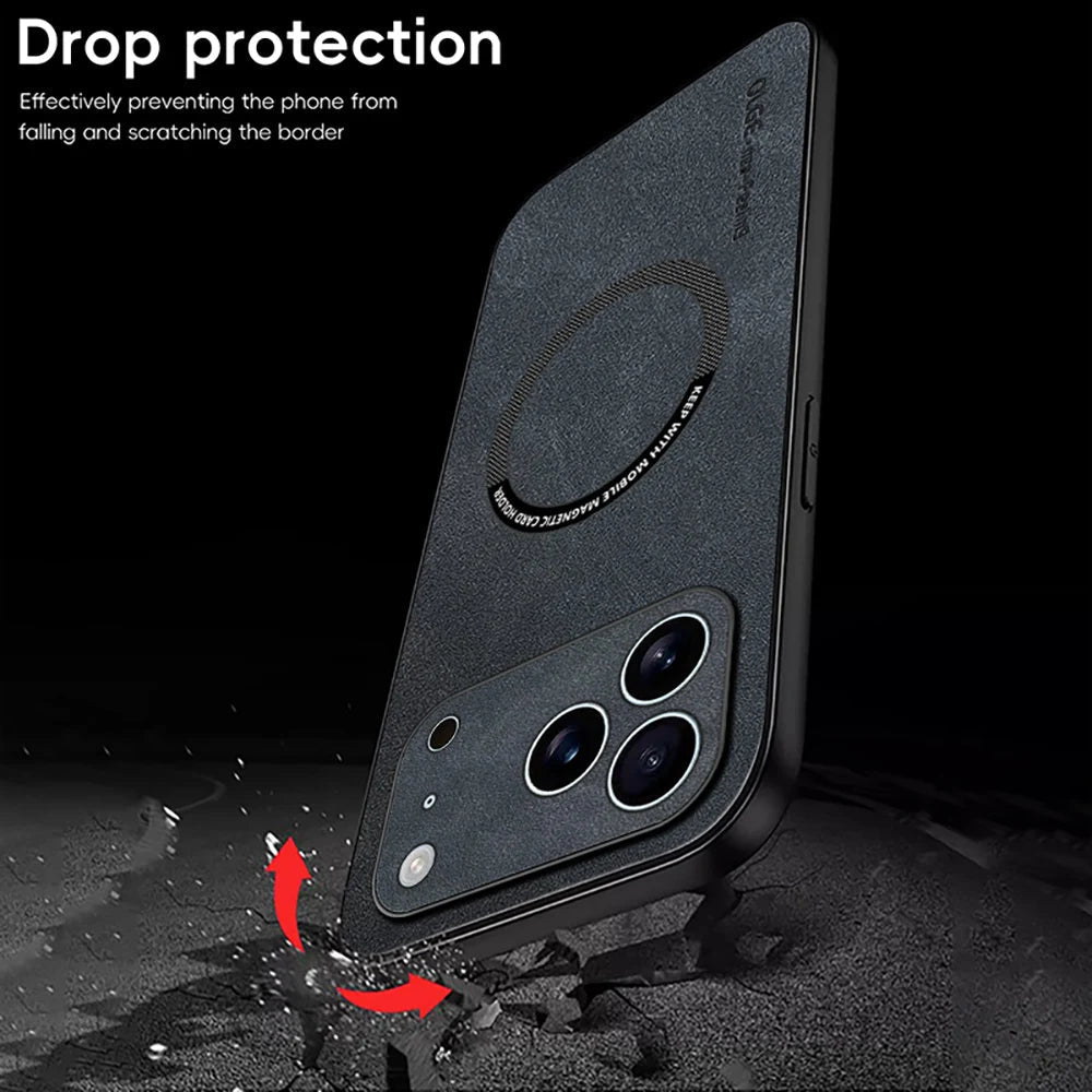 Lisslune | LUXEGUARD – Premium Leather Phone Case with MagSafe for iPhone