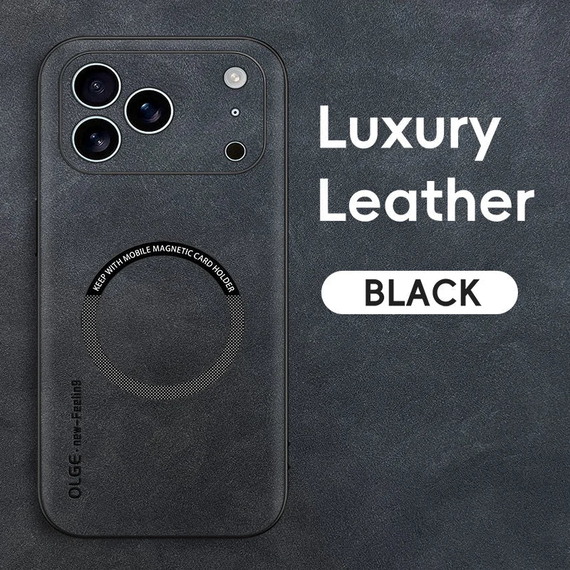 Lisslune | LUXEGUARD – Premium Leather Phone Case with MagSafe for iPhone