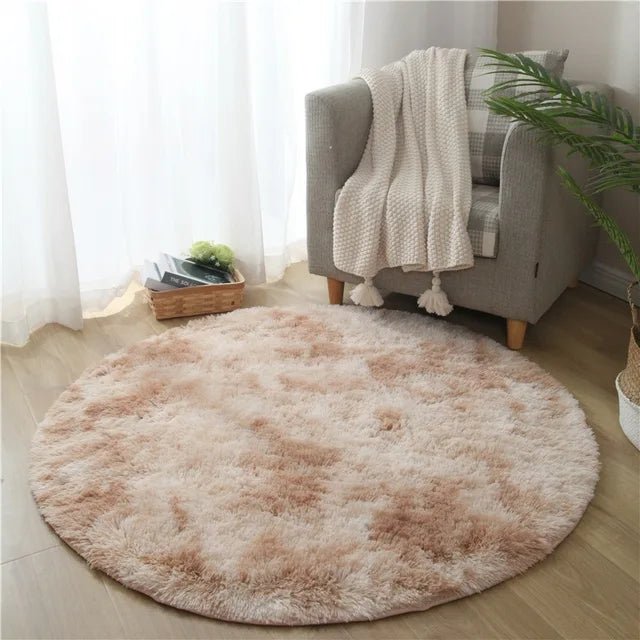 Lisslune | Velvéri Luxe FluffyMat Rug | Ultra-soft round plush rug for cozy home and bedroom décor
