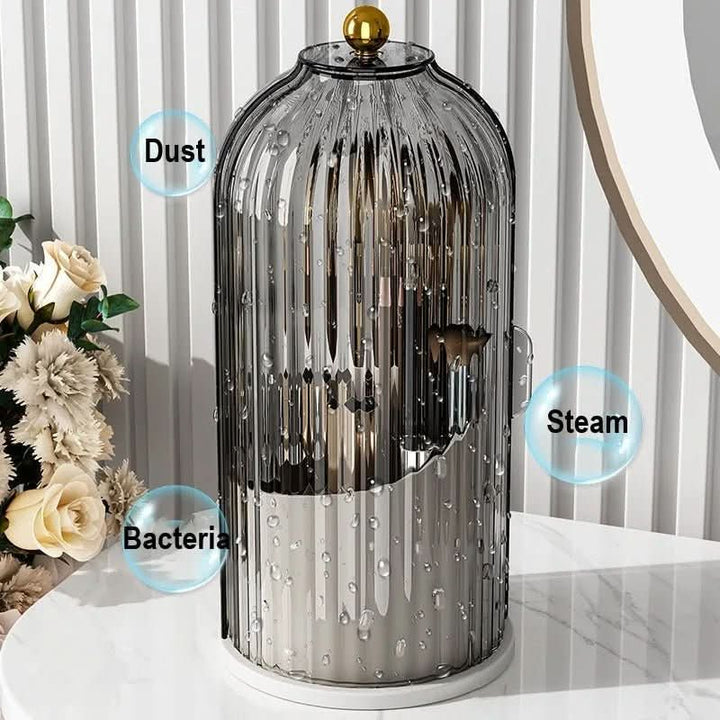Lisslune | 360° Rotating Makeup Brush Organizer with Lid