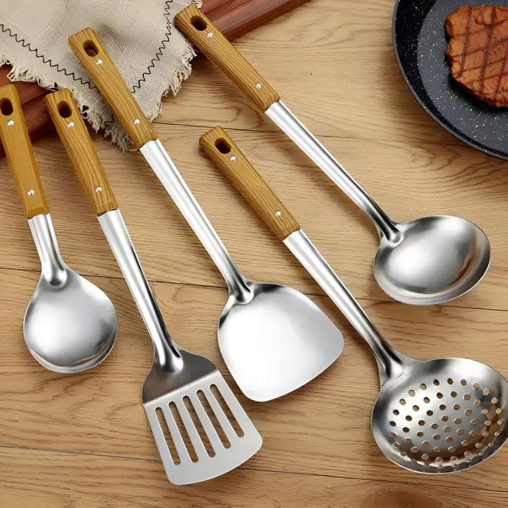 Lisslune | ArtisanServe Steel – Coloring-Resistant Utensils for Demanding Cooks