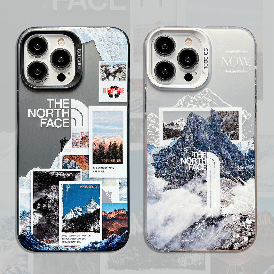 Lisslune | Galvanic Letters Snow Mountain Phone Case For iPhone