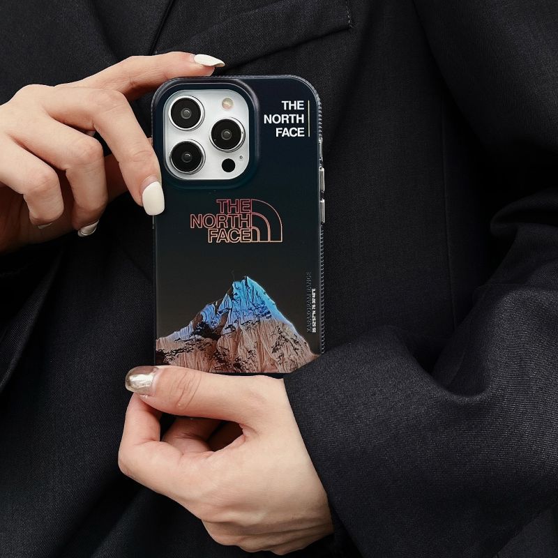 Lisslune | Galvanic Letters Snow Mountain Phone Case For iPhone