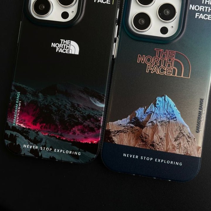 Lisslune | Galvanic Letters Snow Mountain Phone Case For iPhone