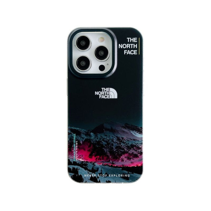 Lisslune | Galvanic Letters Snow Mountain Phone Case For iPhone