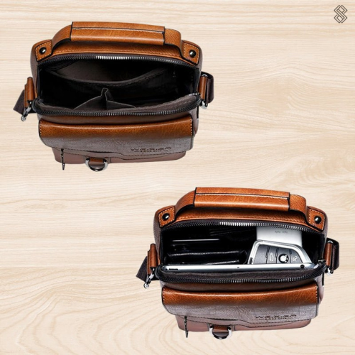 Lisslune | LeatherLux Elegant Leather Shoulder Bag | High-Quality Design | Practical & Stylish for Everyday & Office