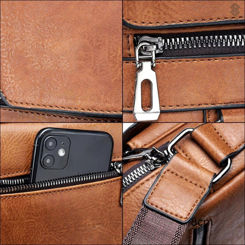 Lisslune | LeatherLux Elegant Leather Shoulder Bag | High-Quality Design | Practical & Stylish for Everyday & Office