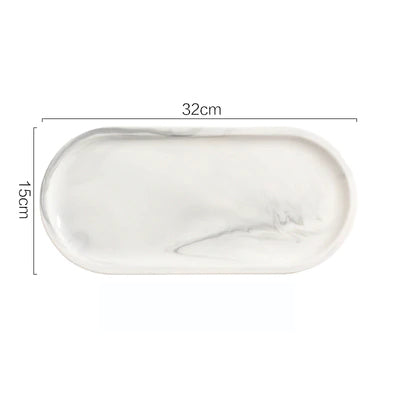 Lisslune | Marble Structure Ceramic Shelf