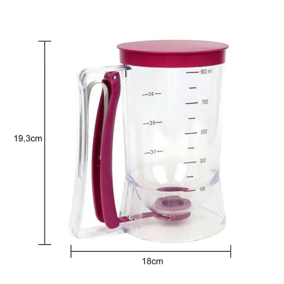 Lisslune | Dough dispenser with measuring scale and spout for muffins and cakes
