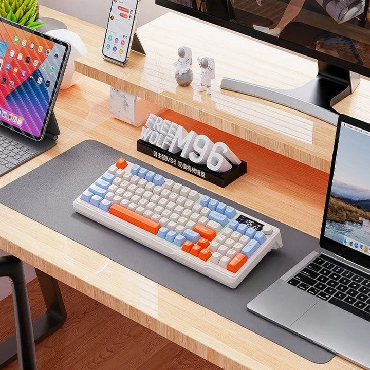 Lisslune | Silent Mechanical Keyboard - Cool Gaming Wireless Design with Display