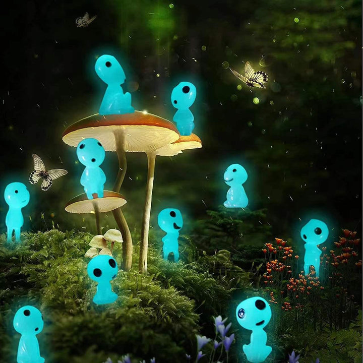 Lisslune | Shiny enchanted elf tree statues: Magical garden fun