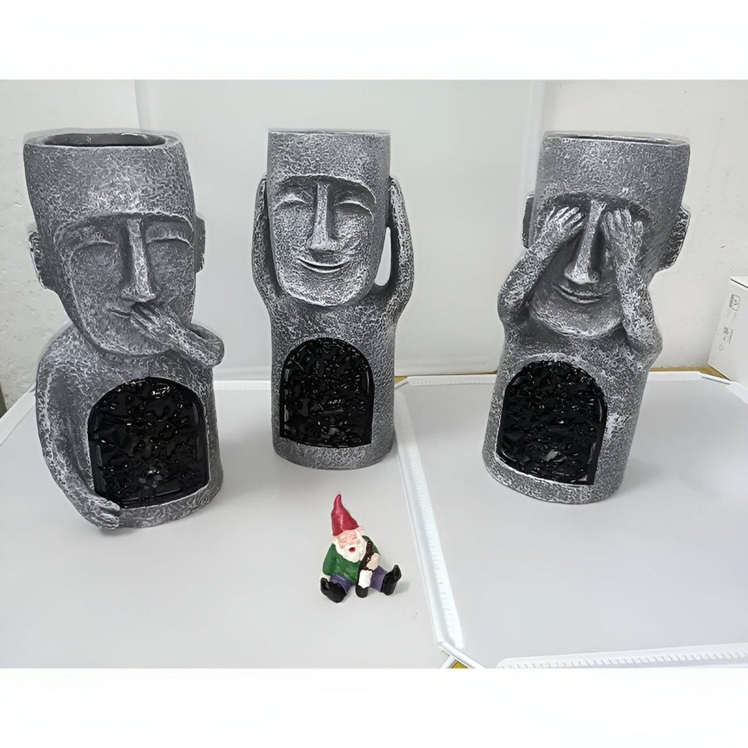 Lisslune | MAGICAL TRIO – Solar Resin Garden Statues for Enchanting Outdoor Atmosphere