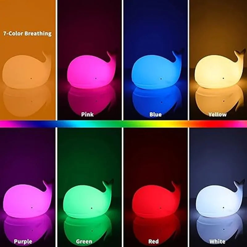 Lisslune | Magically Illuminated Whale Night Lamp – Luma | Soft Light for Children