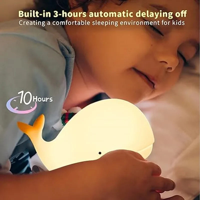 Lisslune | Magically Illuminated Whale Night Lamp – Luma | Soft Light for Children