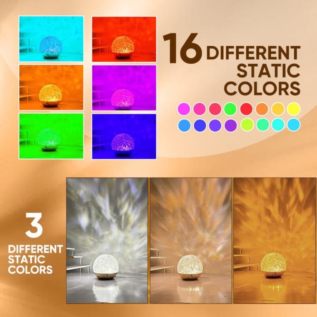Lisslune | Magic Waves | Dynamic Water Wave Projection Mood Lamp