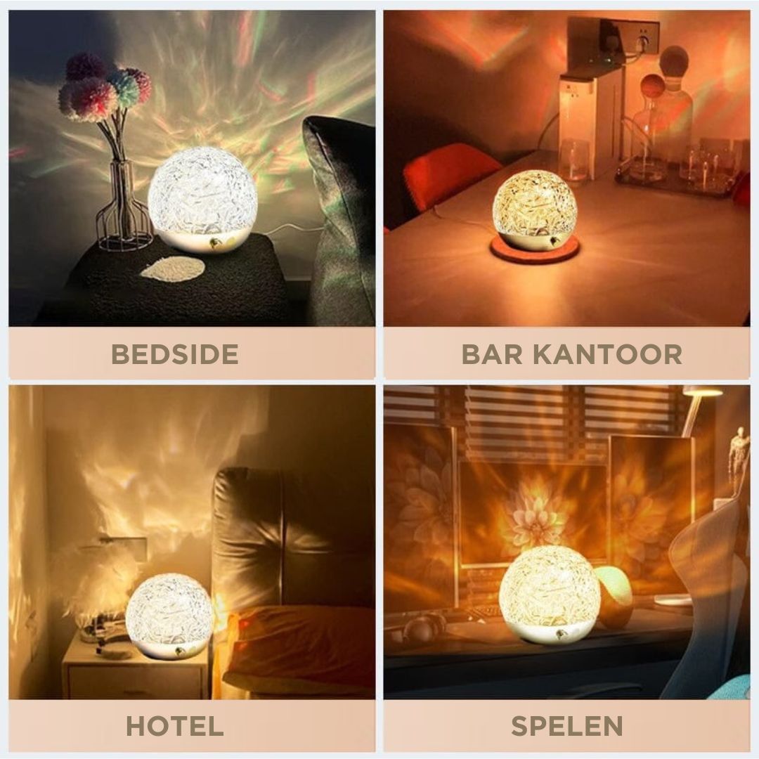 Lisslune | Magic Waves | Dynamic Water Wave Projection Mood Lamp