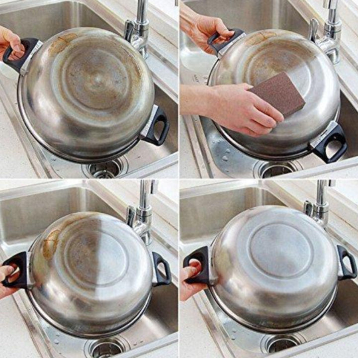 Lisslune | Magic Kitchen Rust Removal Tool Sanding Sponge Brush (5 Pieces)