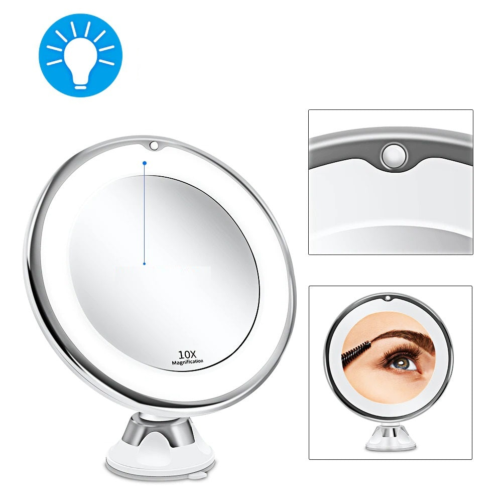Lisslune | Cosmetic mirror with lighting – LED makeup mirror with magnification function