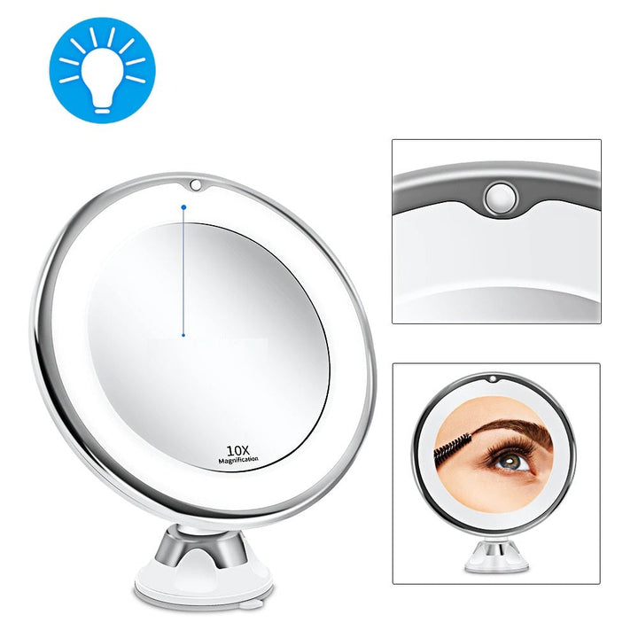 Lisslune | Cosmetic mirror with lighting – LED makeup mirror with magnification function