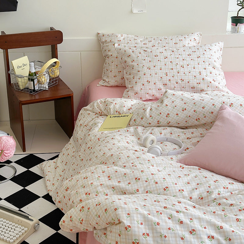 Rynx Sweet Cherry Check Bedding Set