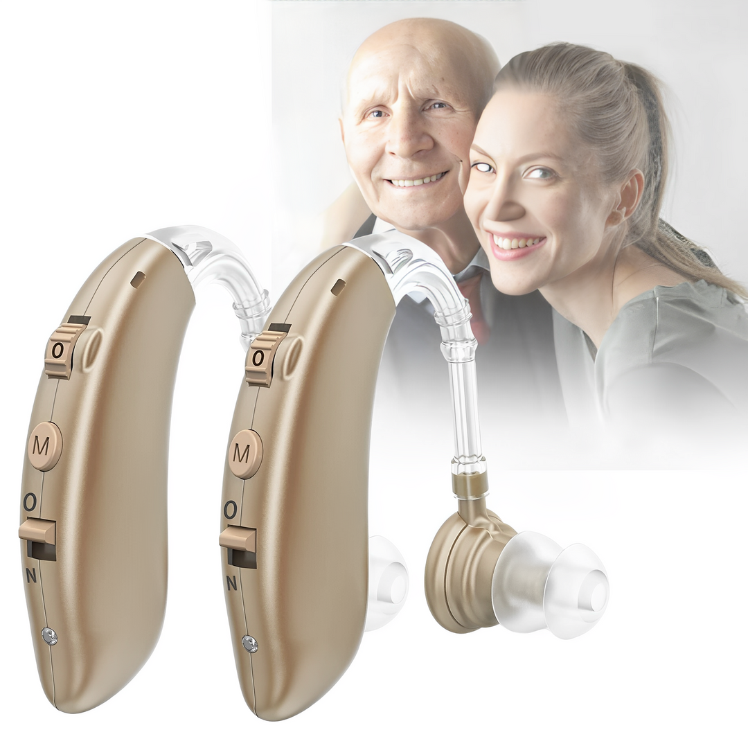 Lisslune | Rechargeable Digital Behind the Ear Hearing Aids BTE With Noise Reduction