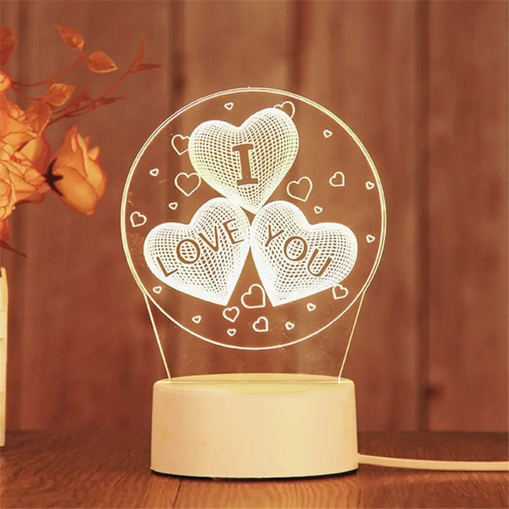 Lisslune | Romantic Heart Lamp – Perfect for Anniversary Gifts, Valentine’s Day, or Special Birthday Surprises
