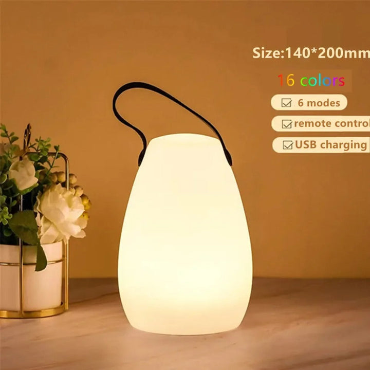 Lisslune | LuminaFusion Lamp – Portable Waterproof Cordless Table Lamp with Remote Control