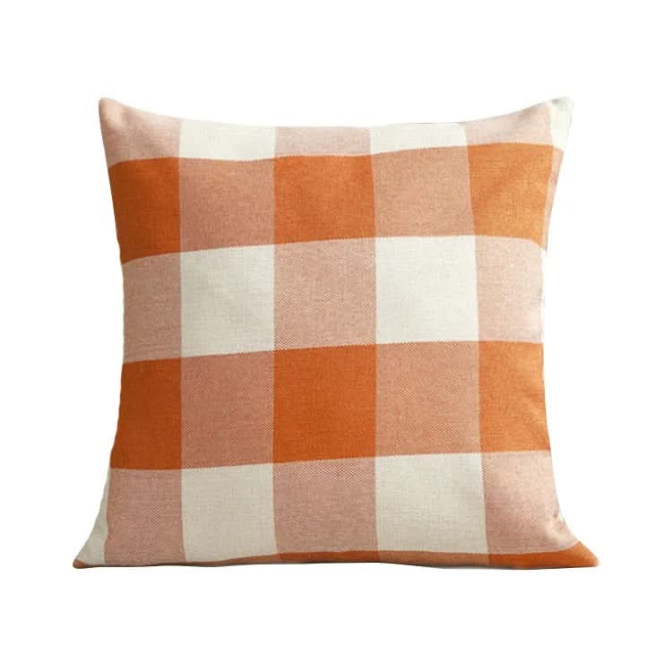 Lisslune | Checked Plaid Pillowcase 45x45 cm Cotton Blend Cushion Cover