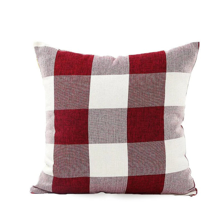 Lisslune | Cozy Checked Cushion Cover in Country Style – Autumn Plaid (1+1 FREE)