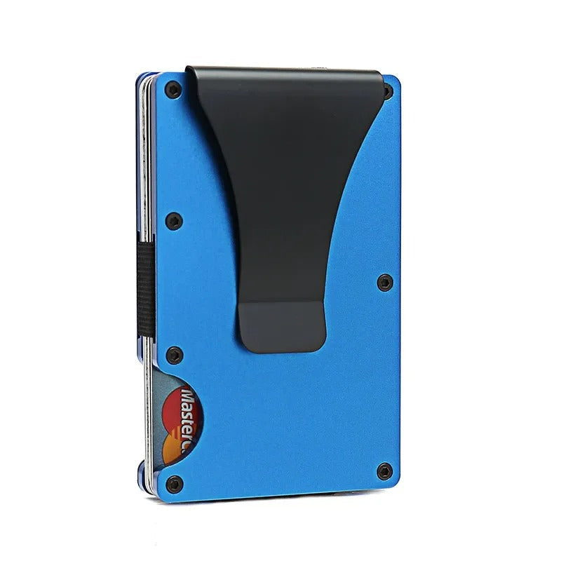 Lisslune | Titanium Matte Cobalt Card Holder – Slim & Stylish RFID Wallet for Men & Women