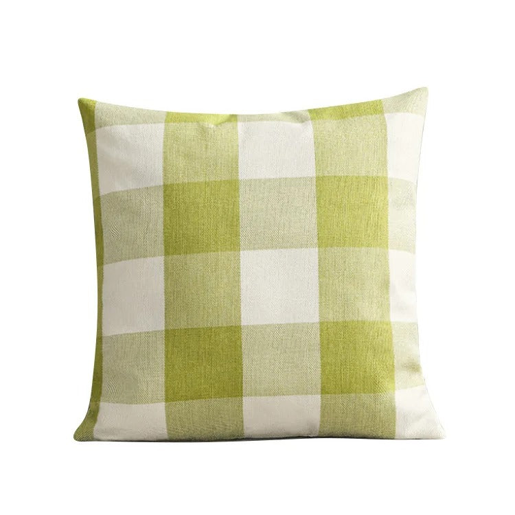 Lisslune | Cozy Checked Cushion Cover in Country Style – Autumn Plaid (1+1 FREE)