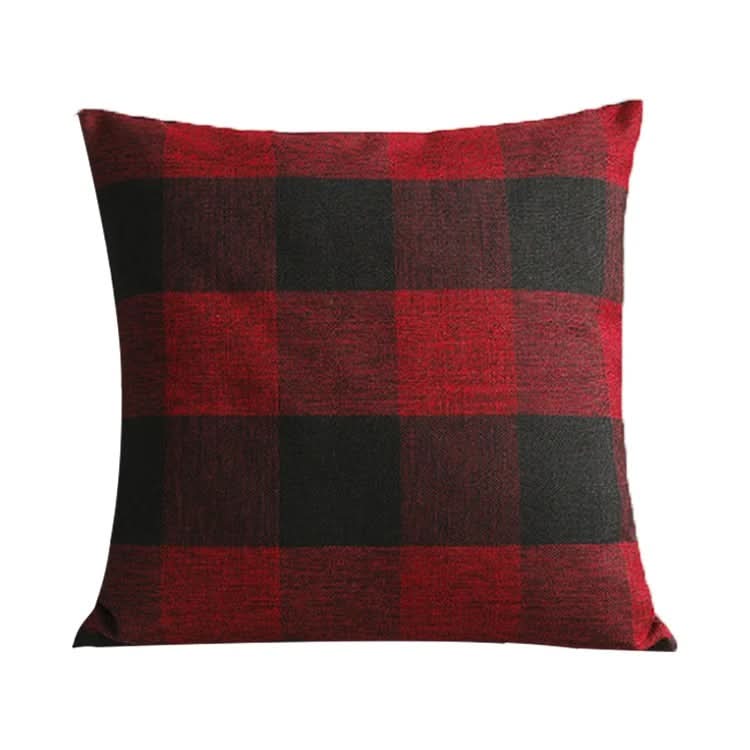 Lisslune | Checked Plaid Pillowcase 45x45 cm Cotton Blend Cushion Cover