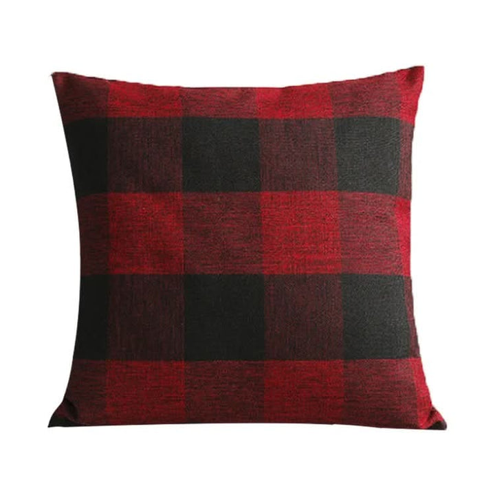 Lisslune | Checked Plaid Pillowcase 45x45 cm Cotton Blend Cushion Cover