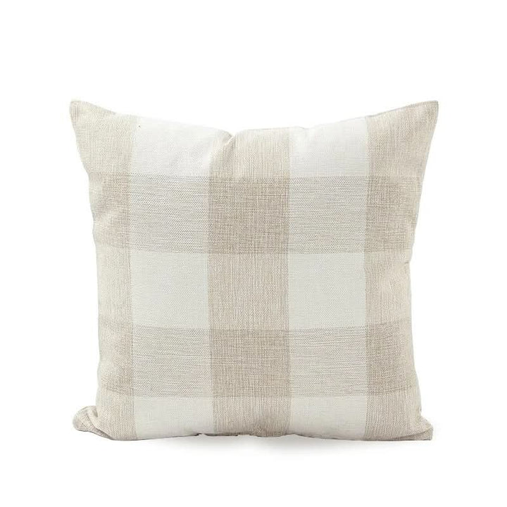 Lisslune | Checked Plaid Pillowcase 45x45 cm Cotton Blend Cushion Cover