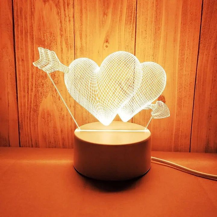 Lisslune | Romantic Heart Lamp – Perfect for Anniversary Gifts, Valentine’s Day, or Special Birthday Surprises